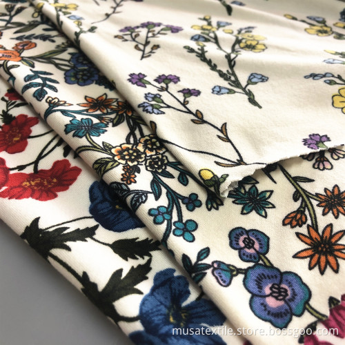 92% Polyester 8% Spandex Single Jersey Dty Fabric